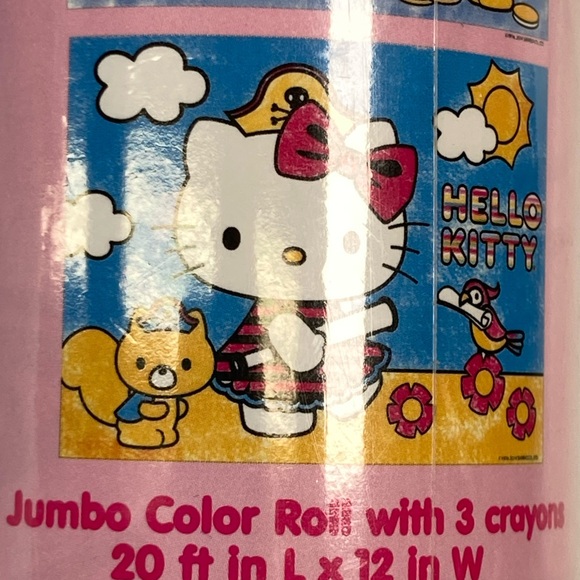 Hello Kitty Jumbo Color Roll With 3 Crayons # SIL-34206 By Sanrio New 2014 - Picture 3 of 15